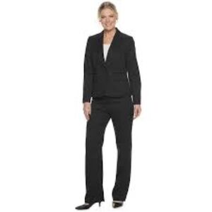 Le Suit Pinstripe Jacket & Wide-Leg Pant Suit